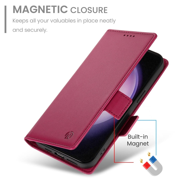For Samsung Galaxy S23 5G Side Buckle Magnetic Frosted Leather Phone Case