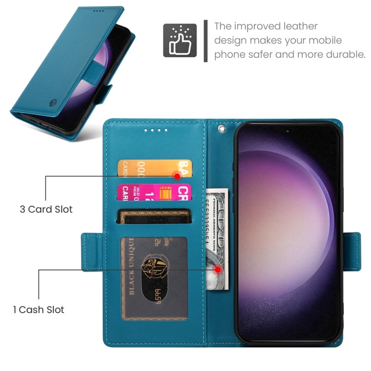 For Samsung Galaxy S23 5G Side Buckle Magnetic Frosted Leather Phone Case