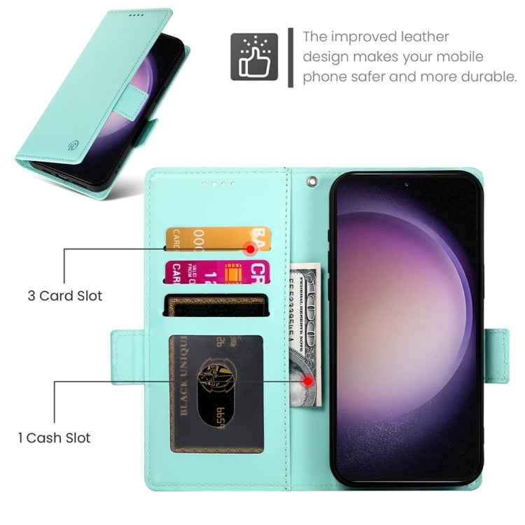 For Samsung Galaxy S23 5G Side Buckle Magnetic Frosted Leather Phone Case