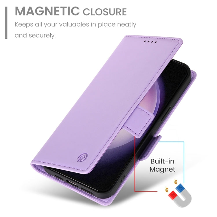 For Samsung Galaxy S23 5G Side Buckle Magnetic Frosted Leather Phone Case