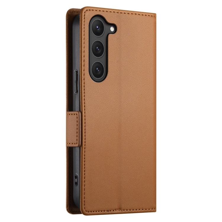 For Samsung Galaxy S23 5G Side Buckle Magnetic Frosted Leather Phone Case