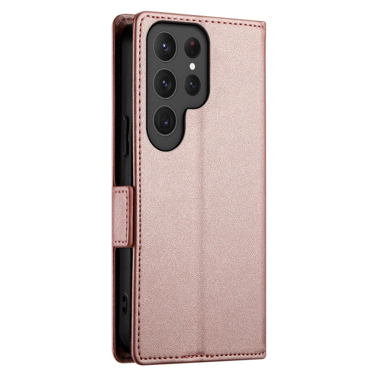 For Samsung Galaxy S23 Ultra 5G Side Buckle Magnetic Frosted Leather Phone Case