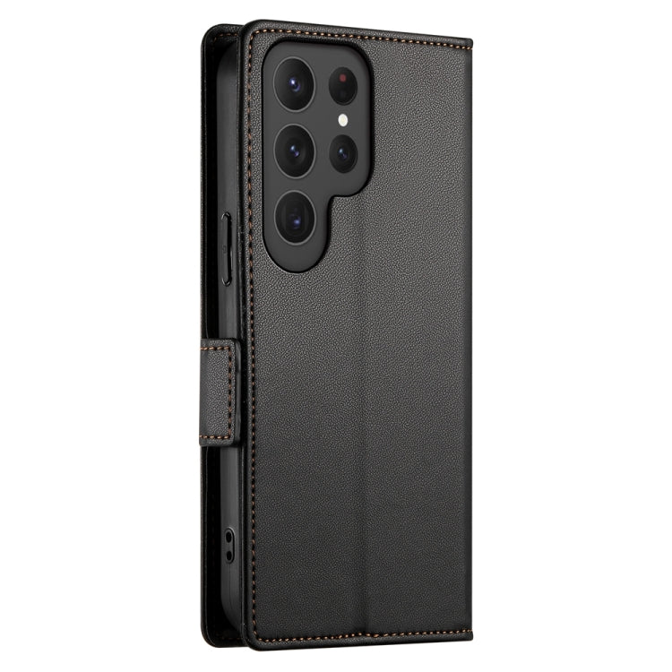 For Samsung Galaxy S23 Ultra 5G Side Buckle Magnetic Frosted Leather Phone Case