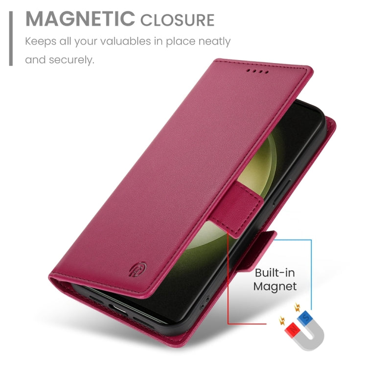 For Samsung Galaxy S23 Ultra 5G Side Buckle Magnetic Frosted Leather Phone Case