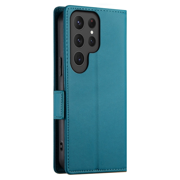 For Samsung Galaxy S23 Ultra 5G Side Buckle Magnetic Frosted Leather Phone Case