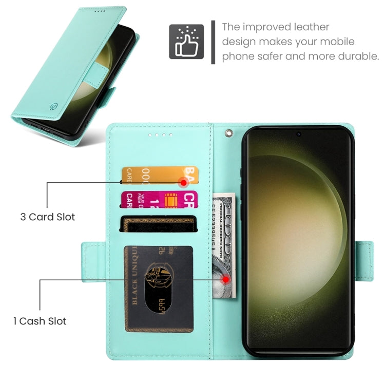 For Samsung Galaxy S23 Ultra 5G Side Buckle Magnetic Frosted Leather Phone Case
