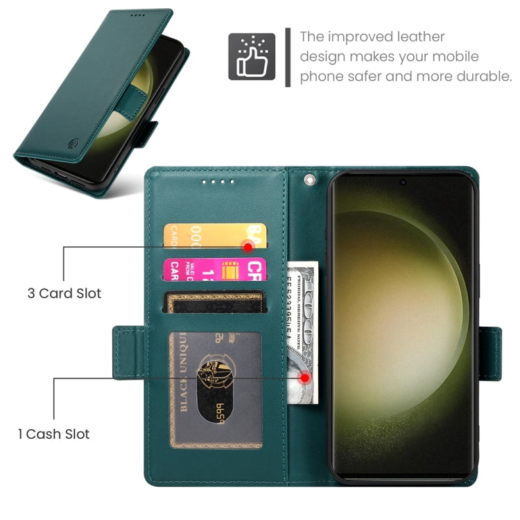 For Samsung Galaxy S23 Ultra 5G Side Buckle Magnetic Frosted Leather Phone Case