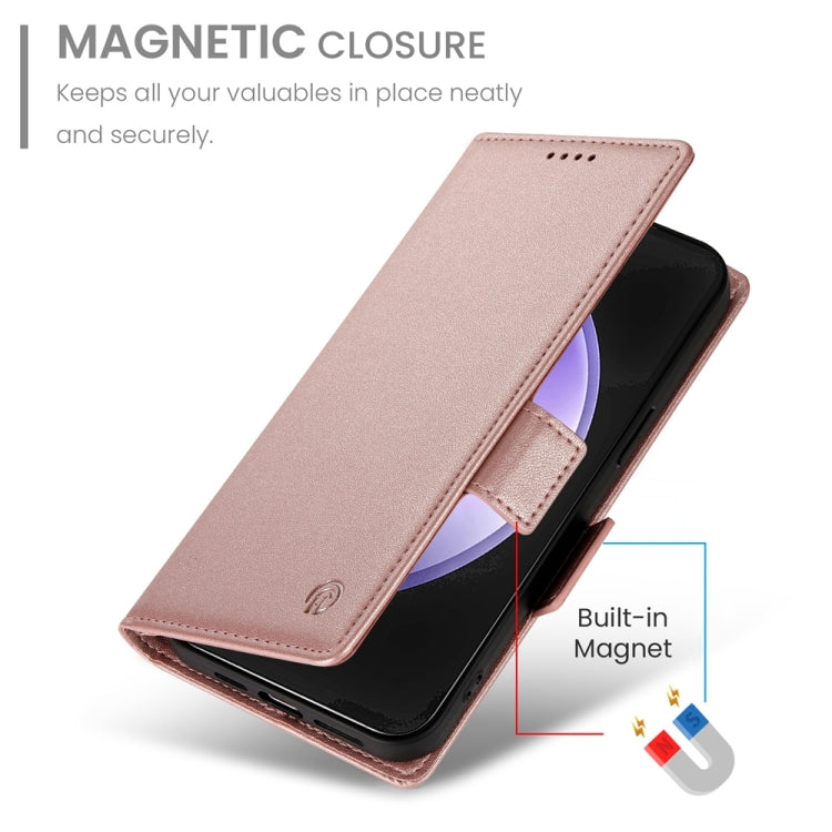 For Samsung Galaxy S23 FE 5G Side Buckle Magnetic Frosted Leather Phone Case