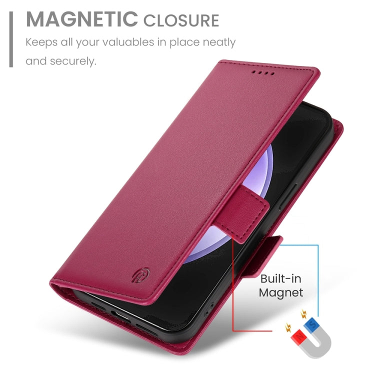 For Samsung Galaxy S23 FE 5G Side Buckle Magnetic Frosted Leather Phone Case
