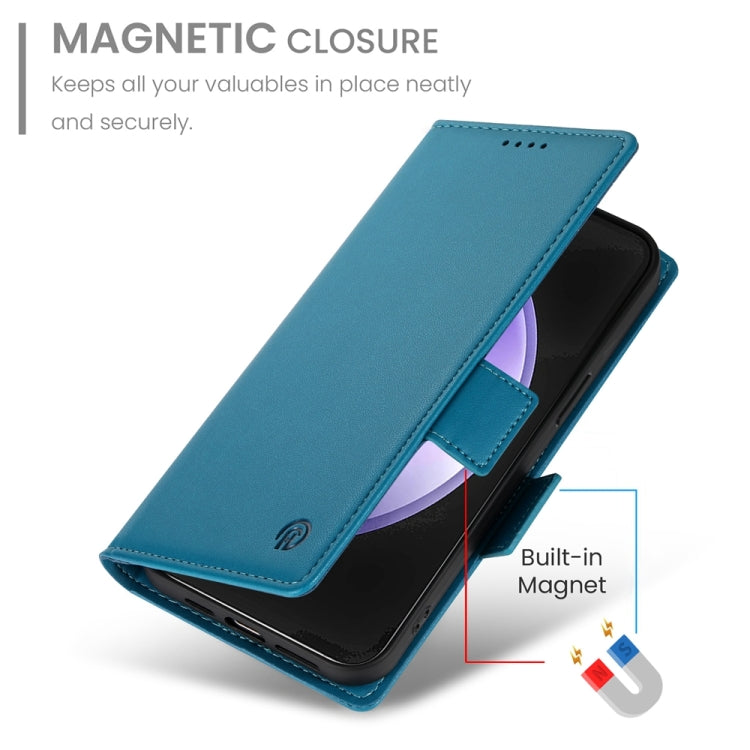 For Samsung Galaxy S23 FE 5G Side Buckle Magnetic Frosted Leather Phone Case