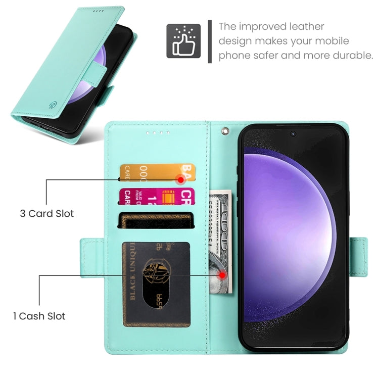 For Samsung Galaxy S23 FE 5G Side Buckle Magnetic Frosted Leather Phone Case
