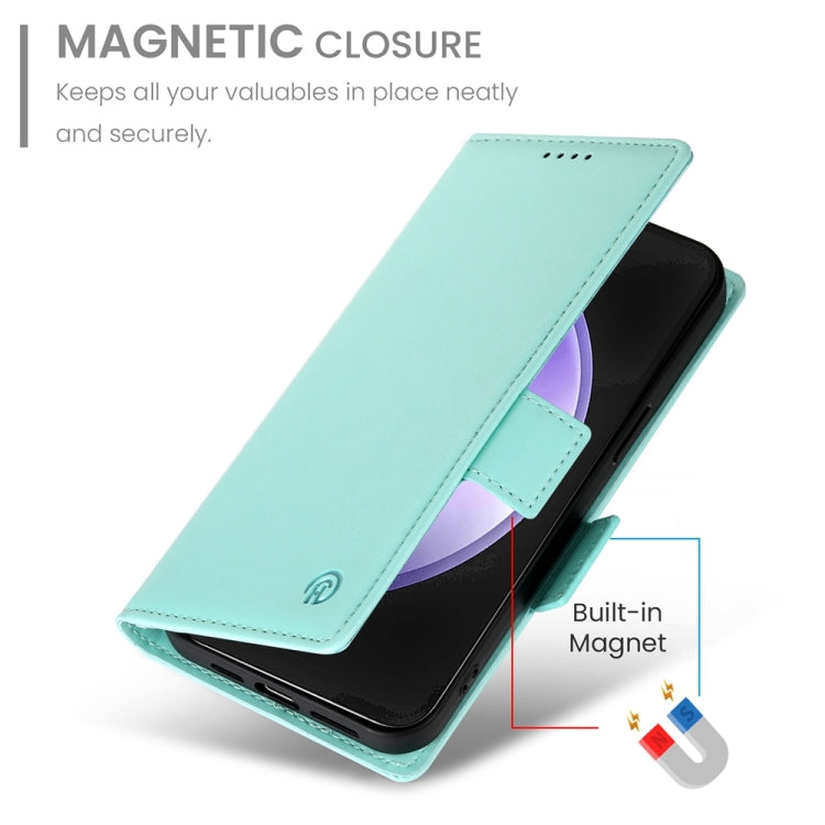 For Samsung Galaxy S23 FE 5G Side Buckle Magnetic Frosted Leather Phone Case