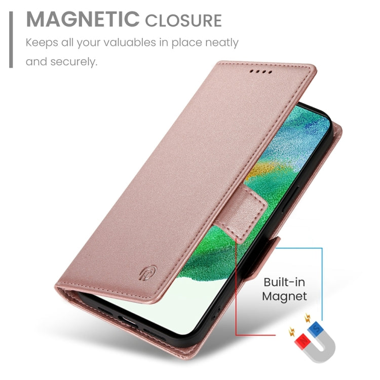 For Samsung Galaxy S21 FE 5G Side Buckle Magnetic Frosted Leather Phone Case