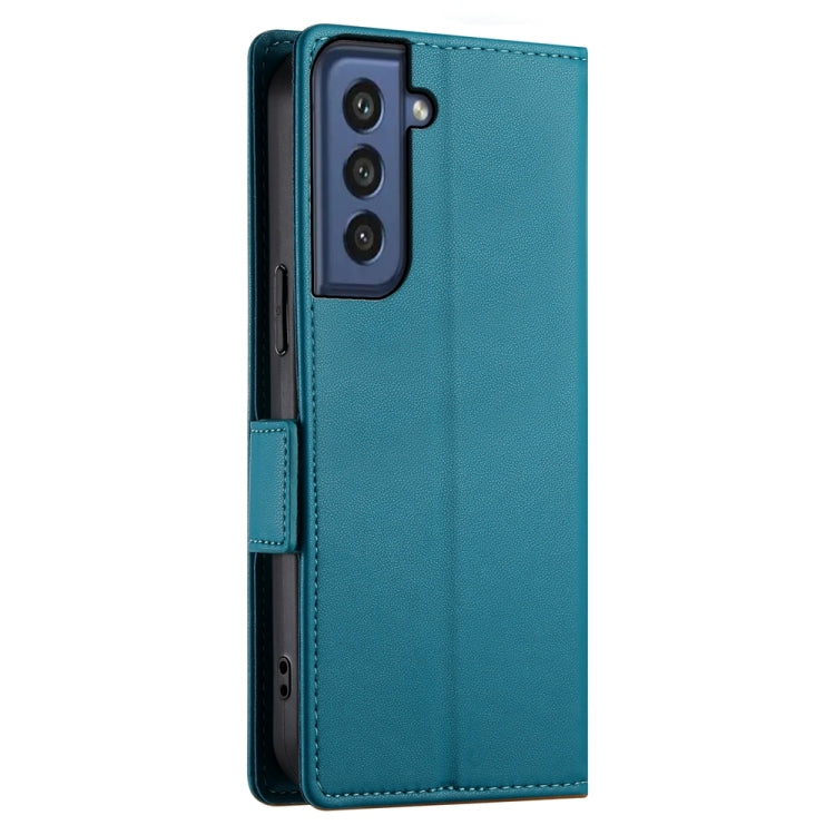 For Samsung Galaxy S21 FE 5G Side Buckle Magnetic Frosted Leather Phone Case
