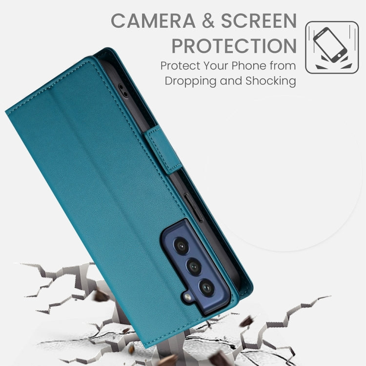 For Samsung Galaxy S21 FE 5G Side Buckle Magnetic Frosted Leather Phone Case