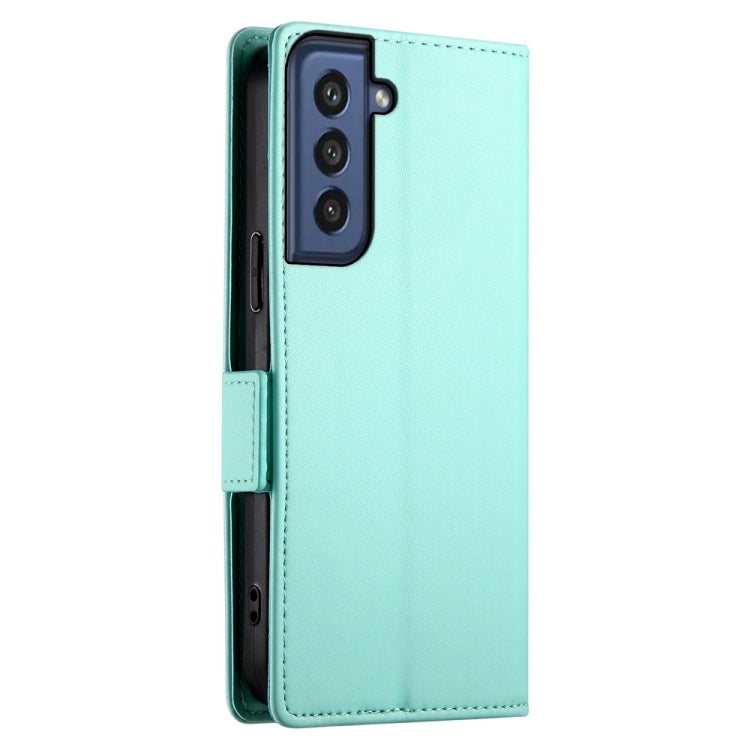 For Samsung Galaxy S21 FE 5G Side Buckle Magnetic Frosted Leather Phone Case