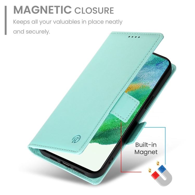 For Samsung Galaxy S21 FE 5G Side Buckle Magnetic Frosted Leather Phone Case