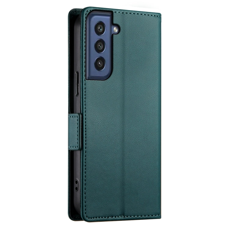 For Samsung Galaxy S21 FE 5G Side Buckle Magnetic Frosted Leather Phone Case