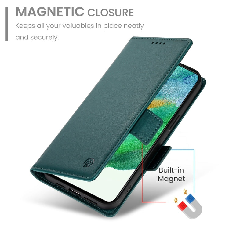 For Samsung Galaxy S21 FE 5G Side Buckle Magnetic Frosted Leather Phone Case