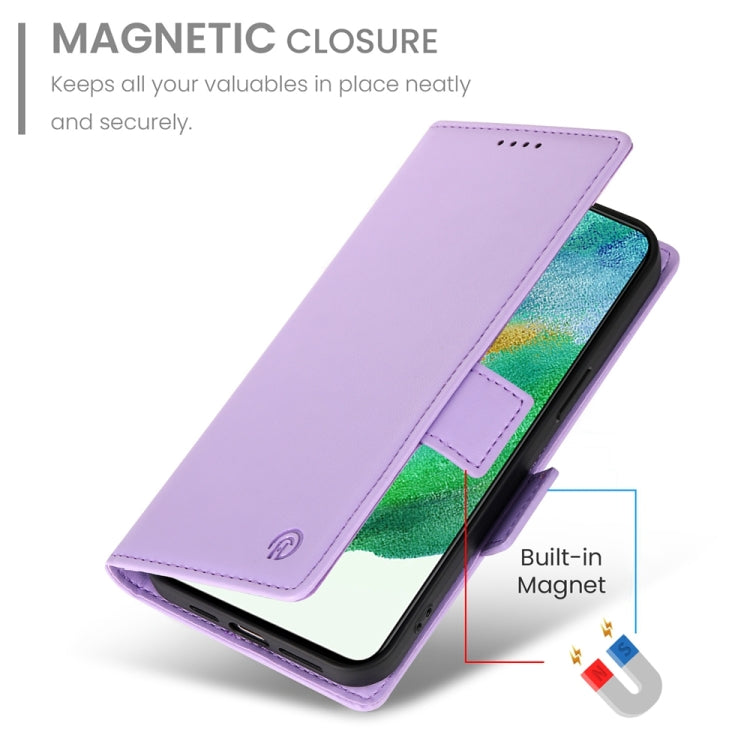 For Samsung Galaxy S21 FE 5G Side Buckle Magnetic Frosted Leather Phone Case