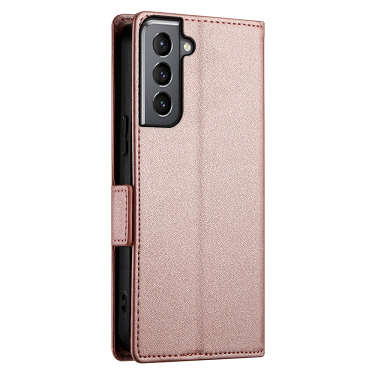 For Samsung Galaxy S21 5G Side Buckle Magnetic Frosted Leather Phone Case