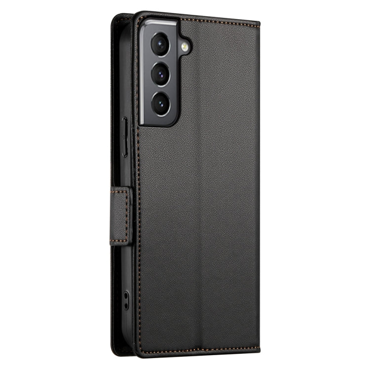 For Samsung Galaxy S21 5G Side Buckle Magnetic Frosted Leather Phone Case