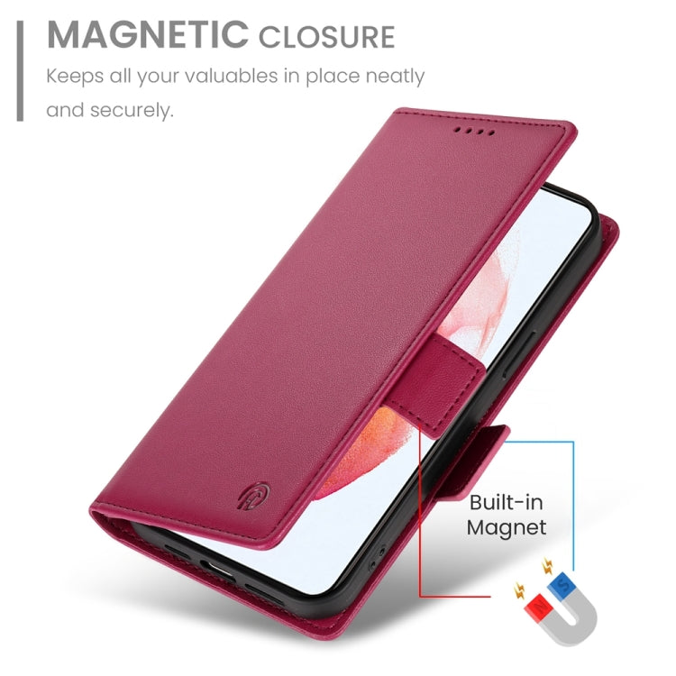 For Samsung Galaxy S21 5G Side Buckle Magnetic Frosted Leather Phone Case