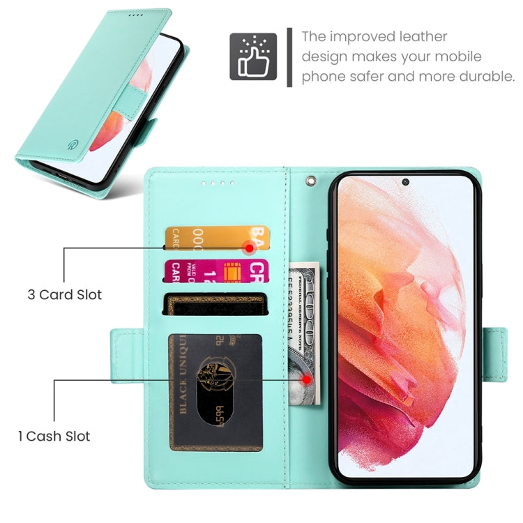 For Samsung Galaxy S21 5G Side Buckle Magnetic Frosted Leather Phone Case
