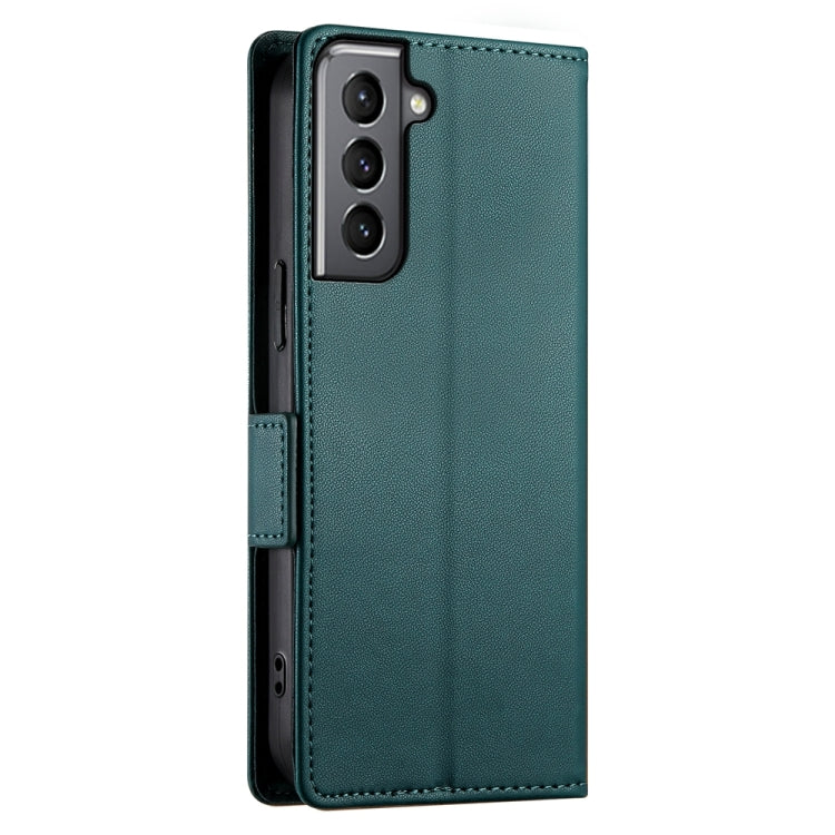For Samsung Galaxy S21 5G Side Buckle Magnetic Frosted Leather Phone Case