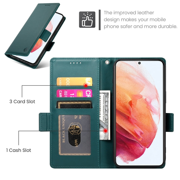 For Samsung Galaxy S21 5G Side Buckle Magnetic Frosted Leather Phone Case
