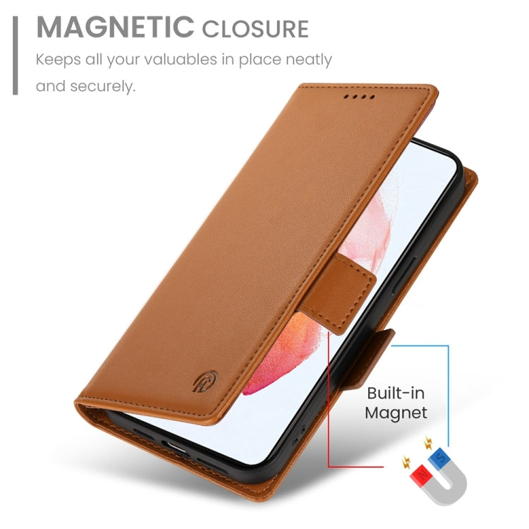 For Samsung Galaxy S21 5G Side Buckle Magnetic Frosted Leather Phone Case