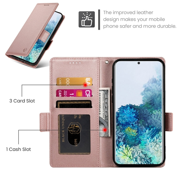 For Samsung Galaxy S20+ 5G Side Buckle Magnetic Frosted Leather Phone Case