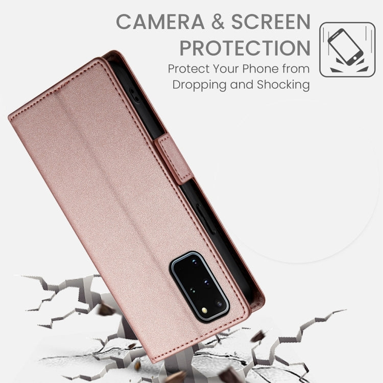 For Samsung Galaxy S20+ 5G Side Buckle Magnetic Frosted Leather Phone Case