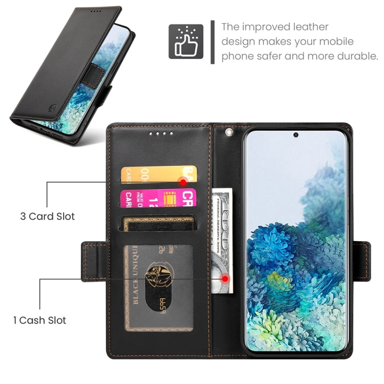 For Samsung Galaxy S20+ 5G Side Buckle Magnetic Frosted Leather Phone Case