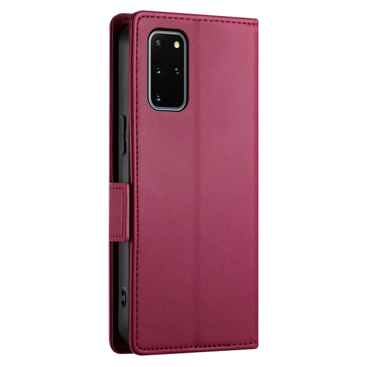 For Samsung Galaxy S20+ 5G Side Buckle Magnetic Frosted Leather Phone Case