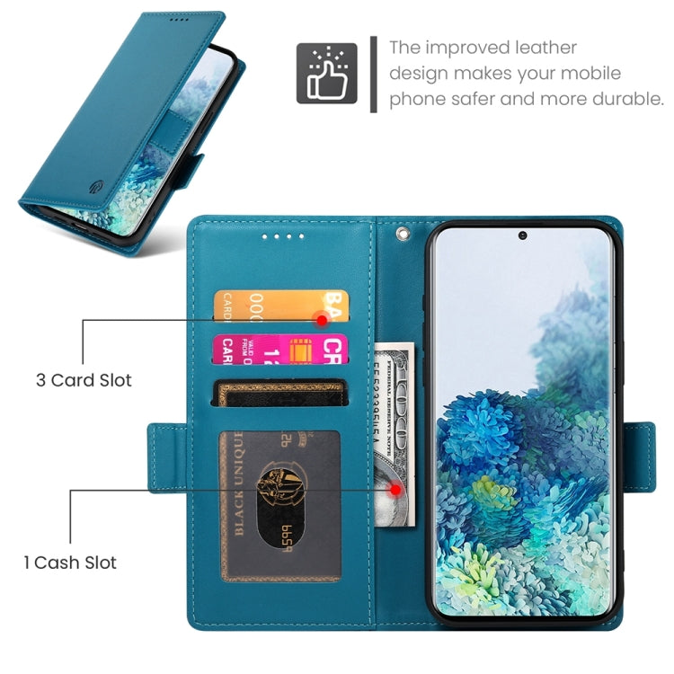 For Samsung Galaxy S20+ 5G Side Buckle Magnetic Frosted Leather Phone Case