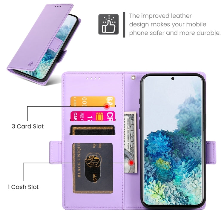 For Samsung Galaxy S20+ 5G Side Buckle Magnetic Frosted Leather Phone Case