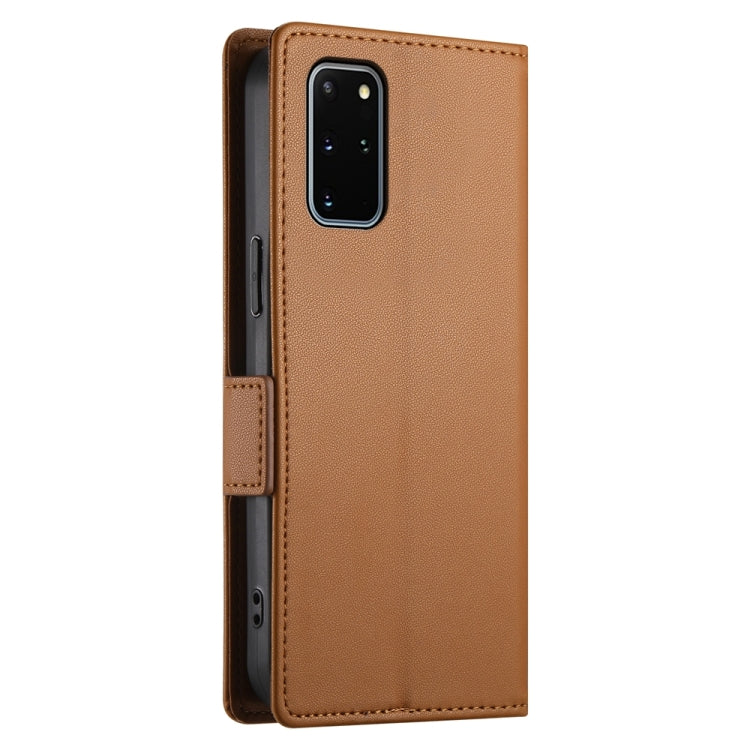 For Samsung Galaxy S20+ 5G Side Buckle Magnetic Frosted Leather Phone Case