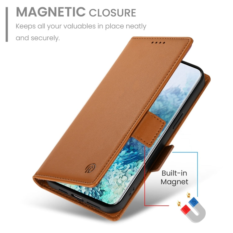 For Samsung Galaxy S20+ 5G Side Buckle Magnetic Frosted Leather Phone Case