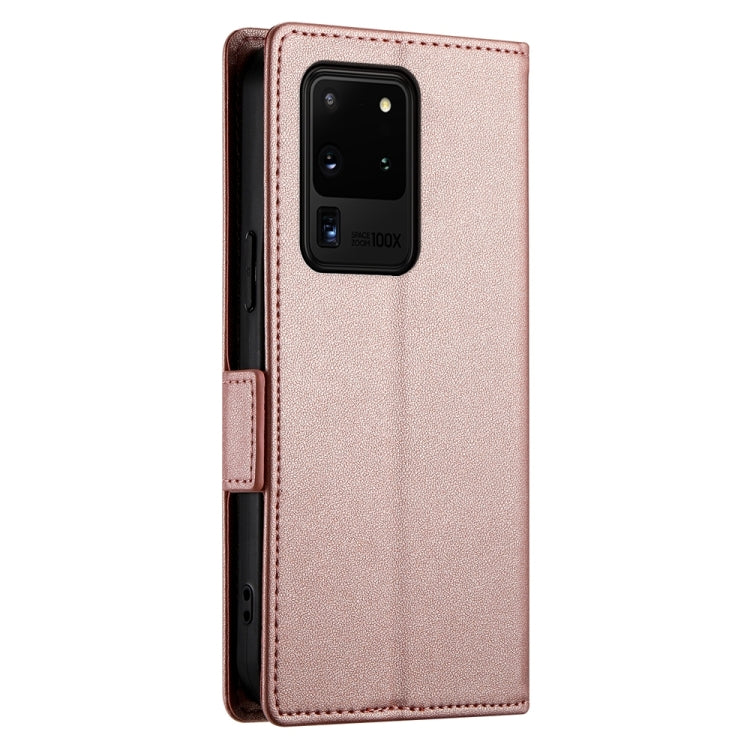 For Samsung Galaxy S20 Ultra 5G Side Buckle Magnetic Frosted Leather Phone Case