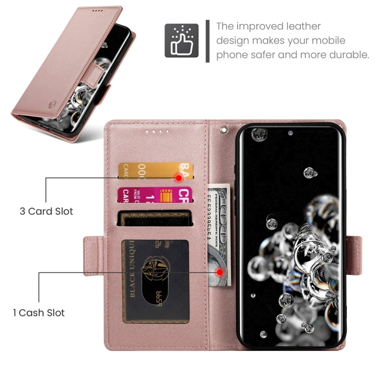 For Samsung Galaxy S20 Ultra 5G Side Buckle Magnetic Frosted Leather Phone Case