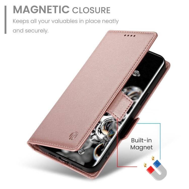 For Samsung Galaxy S20 Ultra 5G Side Buckle Magnetic Frosted Leather Phone Case