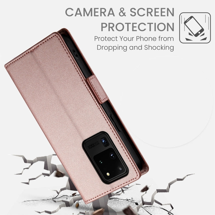 For Samsung Galaxy S20 Ultra 5G Side Buckle Magnetic Frosted Leather Phone Case