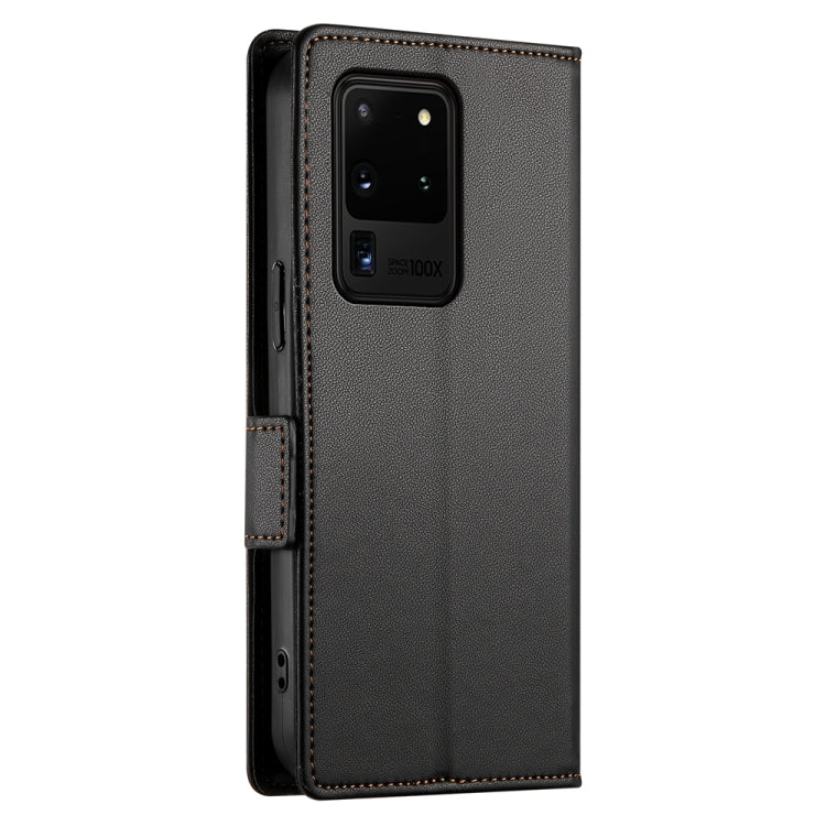 For Samsung Galaxy S20 Ultra 5G Side Buckle Magnetic Frosted Leather Phone Case