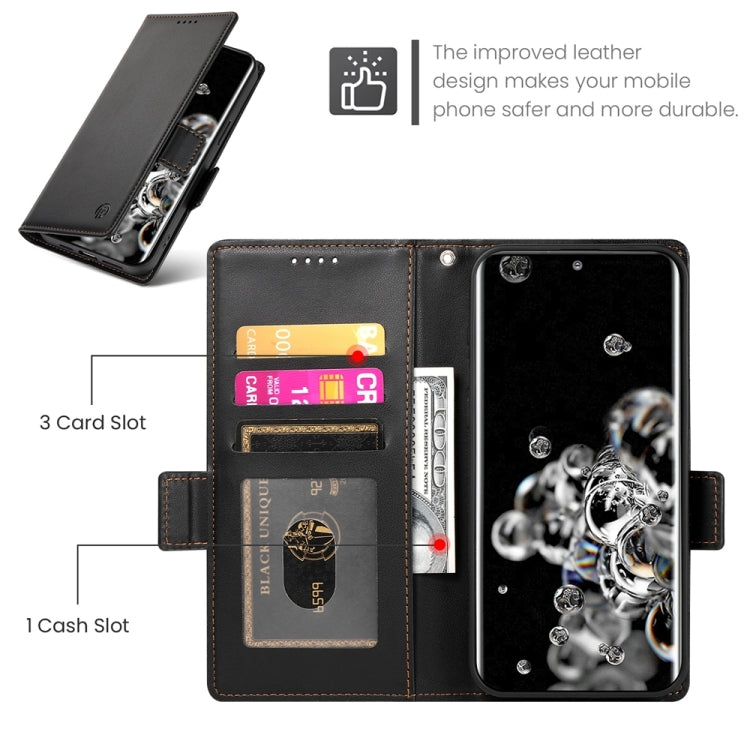 For Samsung Galaxy S20 Ultra 5G Side Buckle Magnetic Frosted Leather Phone Case