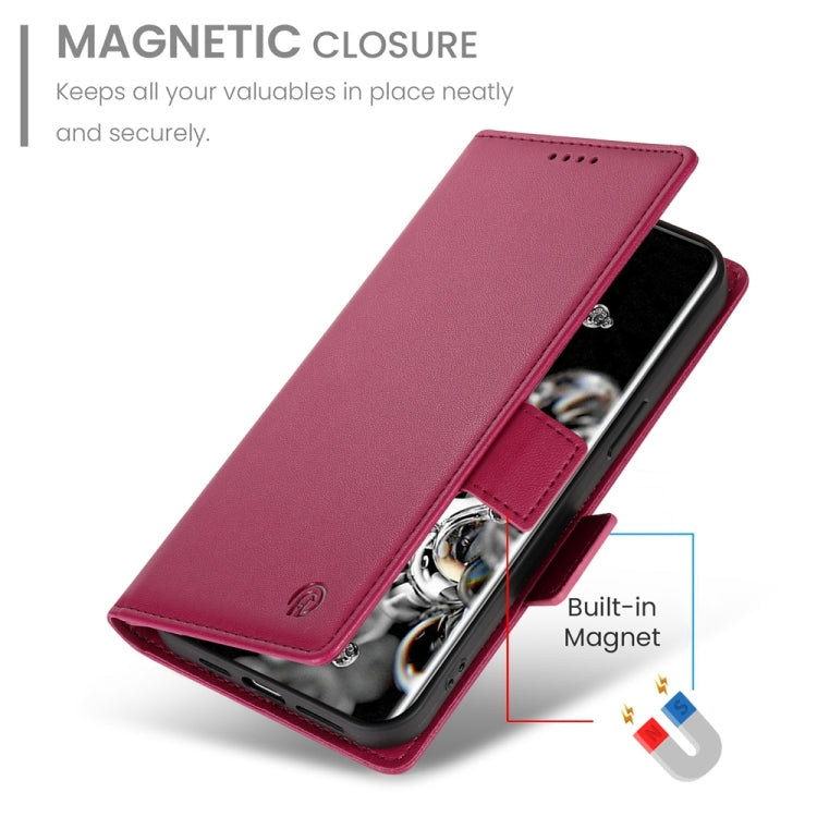 For Samsung Galaxy S20 Ultra 5G Side Buckle Magnetic Frosted Leather Phone Case