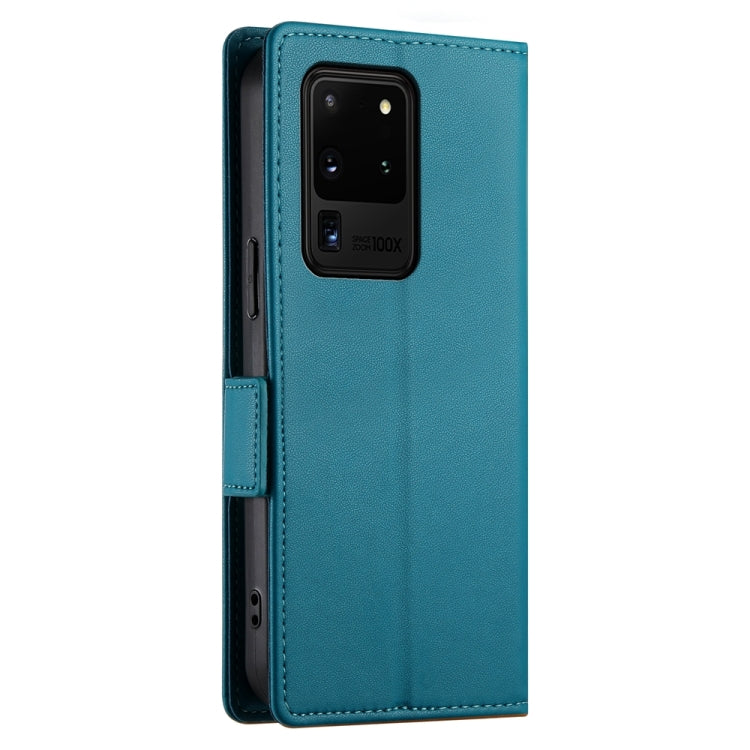 For Samsung Galaxy S20 Ultra 5G Side Buckle Magnetic Frosted Leather Phone Case