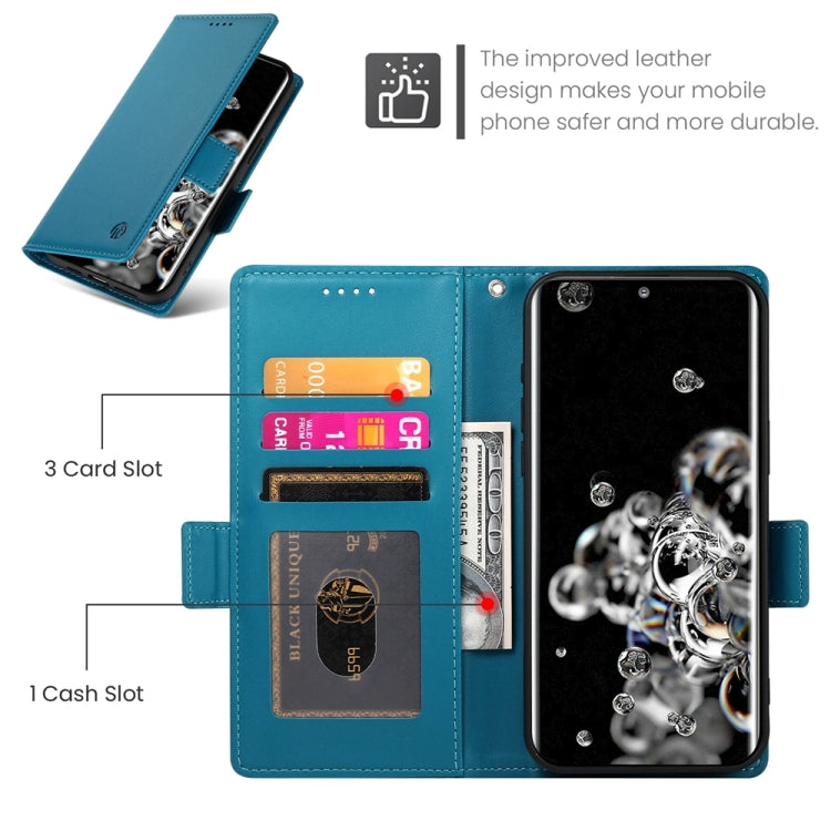 For Samsung Galaxy S20 Ultra 5G Side Buckle Magnetic Frosted Leather Phone Case