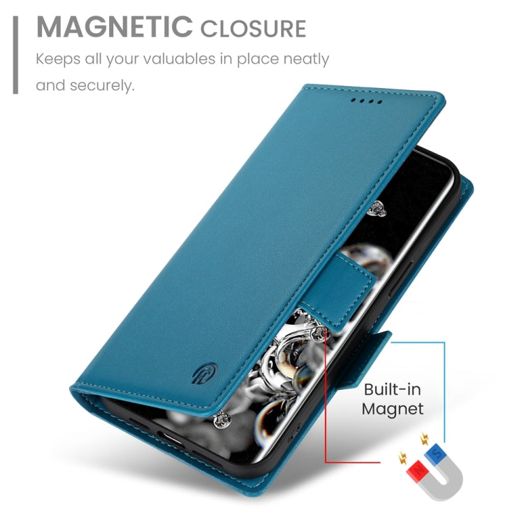 For Samsung Galaxy S20 Ultra 5G Side Buckle Magnetic Frosted Leather Phone Case