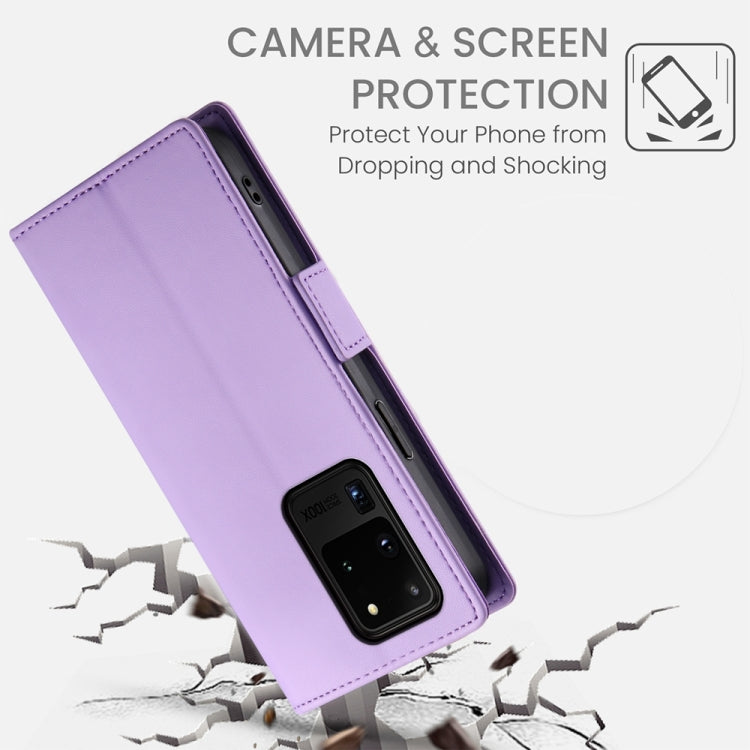 For Samsung Galaxy S20 Ultra 5G Side Buckle Magnetic Frosted Leather Phone Case